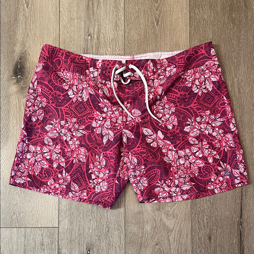 Carve Designs ~ Purple/Pink/White Floral Swim Board Shorts, Size 14